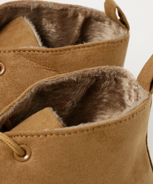 KOBE LETTUCE（コウベレタス）の「2TYPE[サイドゴア/レースアップ]ファーインソールフラットブーツ/ショートブーツ/レディースシューズ[I1390]神戸レタス（ブーツ・レディース・ネイビー/ブラック/ブラウン系その他/ボルドー/レッド系その他/ベージュ/ブルー系その他/キャメル/ブラック系その他/ベージュ系その他2/チェック/その他/グレイッシュベージュ・L/M）」の16枚目の写真