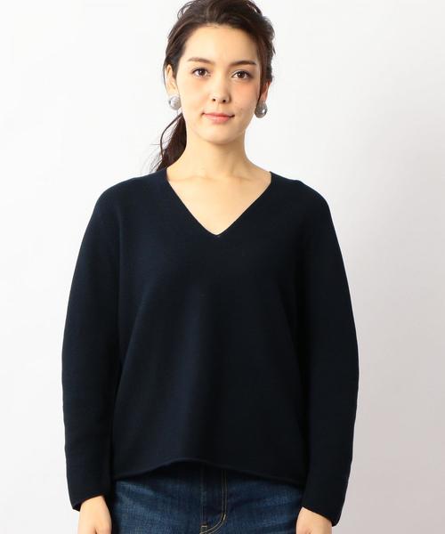 green label relaxing（グリーンレーベルリラクシング）の「[手洗い可能] KFC ガーターリッタイ ニット ◆（ニット/セーター・レディース・オフホワイト/ピンク/ネイビー・FREE）」の13枚目の写真