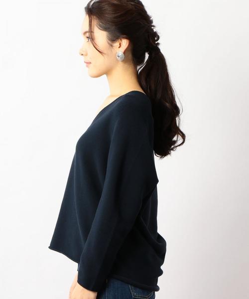 green label relaxing（グリーンレーベルリラクシング）の「[手洗い可能] KFC ガーターリッタイ ニット ◆（ニット/セーター・レディース・オフホワイト/ピンク/ネイビー・FREE）」の14枚目の写真