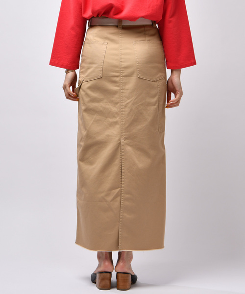 CIAOPANIC（チャオパニック）の「ガチャベルト付ペインターマキシタイトスカート（スカート・レディース・ベージュ/キャメル・MEDIUM/SMALL）」の11枚目の写真