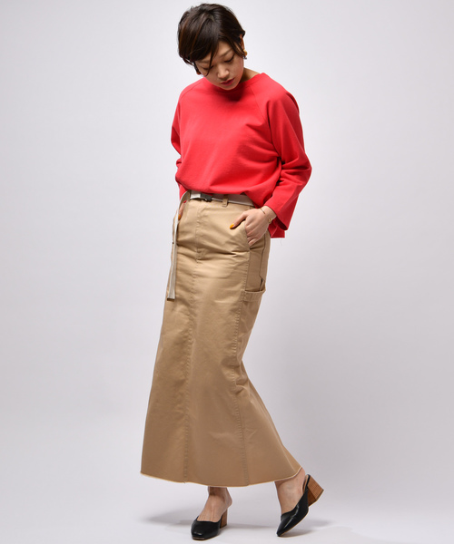 CIAOPANIC（チャオパニック）の「ガチャベルト付ペインターマキシタイトスカート（スカート・レディース・ベージュ/キャメル・MEDIUM/SMALL）」の21枚目の写真