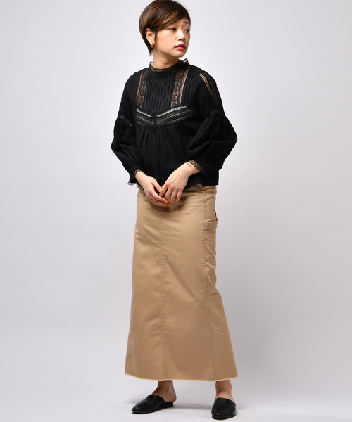 CIAOPANIC（チャオパニック）の「ガチャベルト付ペインターマキシタイトスカート（スカート・レディース・ベージュ/キャメル・MEDIUM/SMALL）」の19枚目の写真