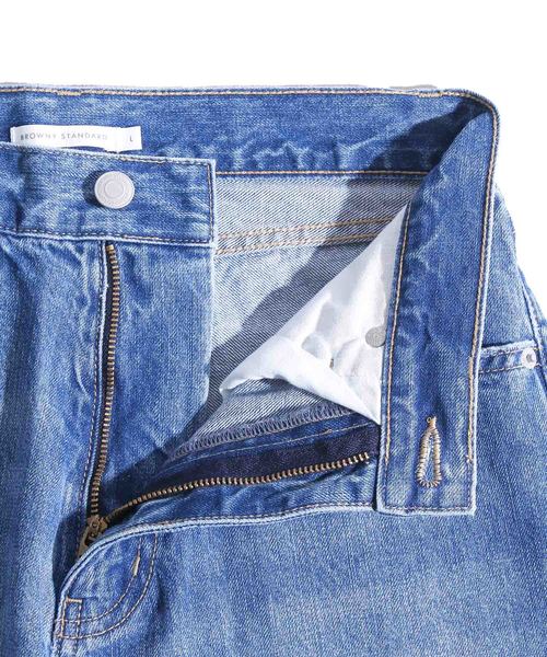 WEGO（ウィゴー）の「WEGO/ストレートデニムパンツ（デニムパンツ・レディース・ブルー系その他2・MEDIUM/LARGE）」の6枚目の写真