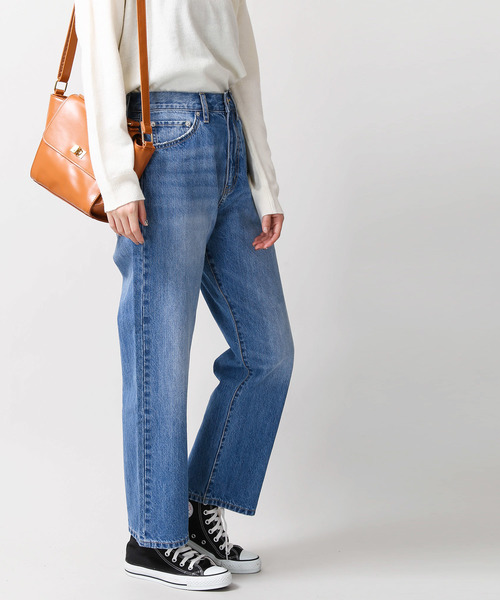 WEGO（ウィゴー）の「WEGO/ストレートデニムパンツ（デニムパンツ・レディース・ブルー系その他2・MEDIUM/LARGE）」の10枚目の写真