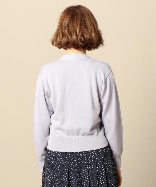 BEAUTY&YOUTH UNITED ARROWS(ビューティーアンドユースユナイテッドアローズ)の「BY ショートVネックカーディガン o(カーディガン/ボレロ・レディース・ブラック/ライラック・FREE)」の3枚目の写真