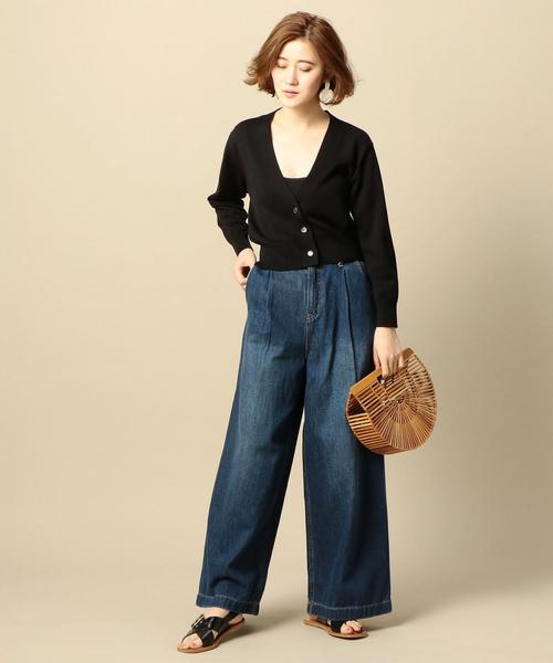 BEAUTY&YOUTH UNITED ARROWS(ビューティーアンドユースユナイテッドアローズ)の「BY ショートVネックカーディガン o(カーディガン/ボレロ・レディース・ブラック/ライラック・FREE)」の12枚目の写真