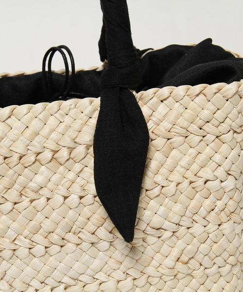 coen（コーエン）の「【『リンネル』6月号掲載】かごトートバッグ（かごバッグ・レディース・ブラック/ベージュ・FREE）」の12枚目の写真