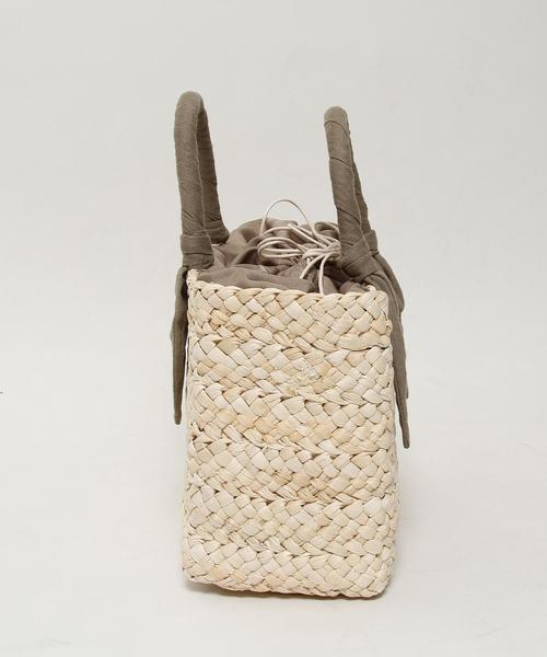 coen（コーエン）の「【『リンネル』6月号掲載】かごトートバッグ（かごバッグ・レディース・ブラック/ベージュ・FREE）」の6枚目の写真