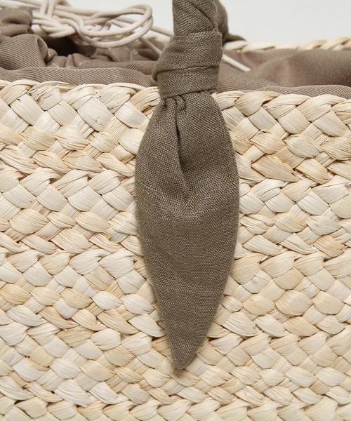 coen（コーエン）の「【『リンネル』6月号掲載】かごトートバッグ（かごバッグ・レディース・ブラック/ベージュ・FREE）」の8枚目の写真