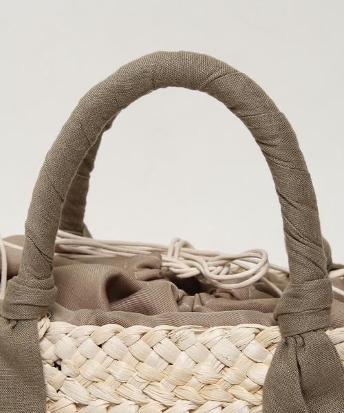 coen（コーエン）の「【『リンネル』6月号掲載】かごトートバッグ（かごバッグ・レディース・ブラック/ベージュ・FREE）」の9枚目の写真