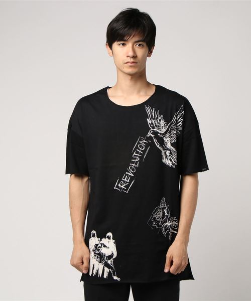 DEFEND PARIS(ディフェンド パリス)の「DEFEND PARIS(ディフェンド パリス)FARO ロングTシャツ(Tシャツ/カットソー・メンズ・ホワイト/ブラック・LARGE/MEDIUM)」の2枚目の写真