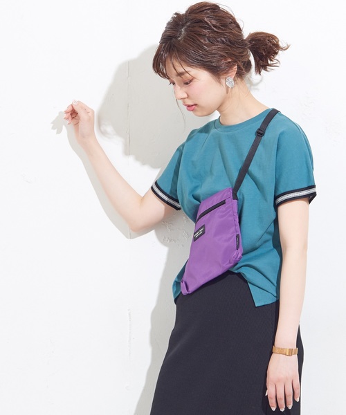 natural couture（ナチュラルクチュール）の「袖口ラインTシャツ（Tシャツ/カットソー・レディース・オフホワイト/ブラック/グリーン・FREE）」の13枚目の写真