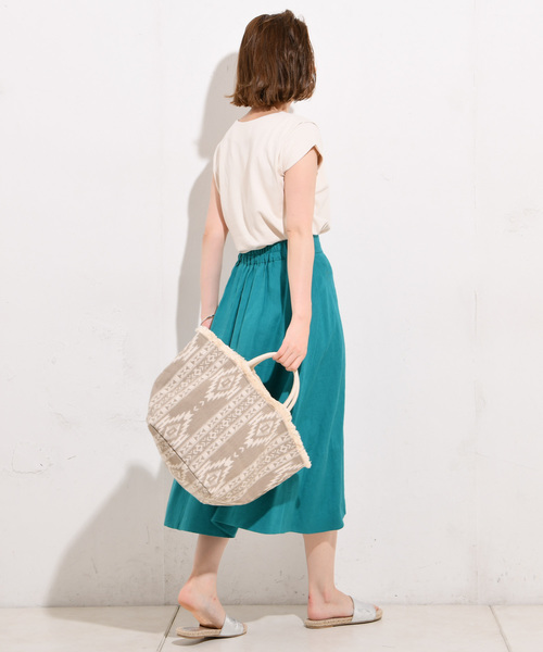 RIVE DROITE（リヴドロワ）の「リネンフレアスカート（スカート・レディース・レッド/グリーン/ブルー/ブラック/ベージュ・FREE）」の17枚目の写真