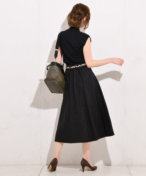 RIVE DROITE（リヴドロワ）の「リネンフレアスカート（スカート・レディース・レッド/グリーン/ブルー/ブラック/ベージュ・FREE）」の9枚目の写真