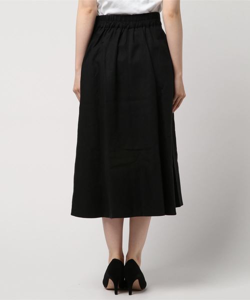 RIVE DROITE（リヴドロワ）の「リネンフレアスカート（スカート・レディース・レッド/グリーン/ブルー/ブラック/ベージュ・FREE）」の7枚目の写真