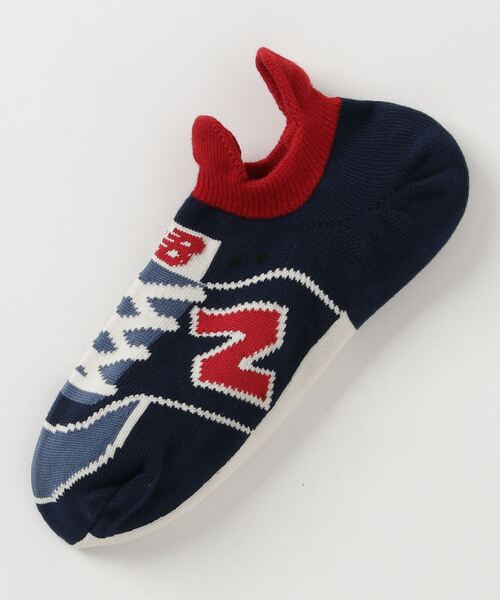 NEW BALANCE（ニューバランス）の「スニーカー柄ソックス（ソックス/靴下・メンズ・ブラック/ピンク/グリーン/ホワイト/ネイビー/パープル/イエロー/オレンジ系1/アッシュブラウン・MEDIUM/LARGE/X-LARGE）」の5枚目の写真