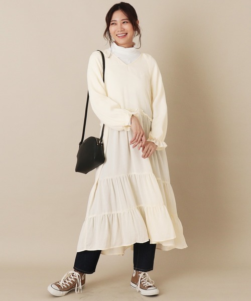 Auli アウリィ の Auli 楊柳ティアードロングワンピース ワンピース Wear