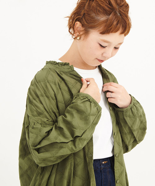 CUBE SUGAR（キューブシュガー）の「WEB限定 綿ローン矢羽柄ワンピース（ワンピース・レディース・ブラック/ブラウン/ダークグリーン・M/L）」の15枚目の写真