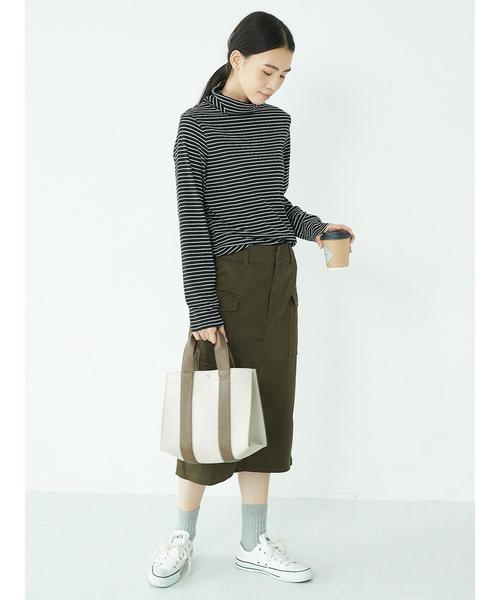 AMERICAN HOLIC（アメリカンホリック）の「サテンストレッチタイトスカート（スカート・レディース・カーキ/ネイビー/ベージュ・M/L）」の11枚目の写真
