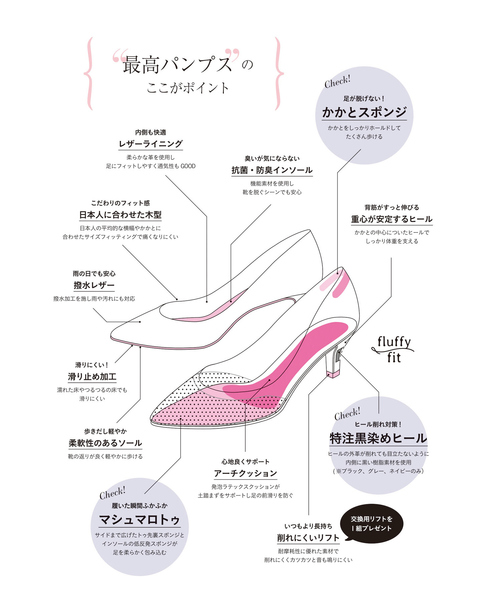 PICHE ABAHOUSE（ピシェ アバハウス）の「【最高パンプス】美脚×快適 fluffy fit 5cmパンプス（パンプス・レディース・ブラック系その他/ブラック系その他2/ブラック系その他3/ピンクゴールド・40/34/35/36/37/38/39）」の13枚目の写真