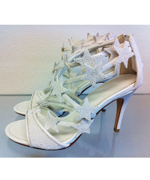 LANDS OF Eden.（ランズオブエデン）の「【TSURU】Etoile（サンダル・レディース・ホワイト/ブラック/シルバー・34/35/36/37/38/39）」の2枚目の写真