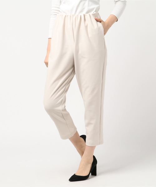 k*（ケイ）の「ギャザーラインシンプルパンツ【MADE IN JAPAN】（その他パンツ・レディース・ブラック/オレンジ/アイボリー・M）」の2枚目の写真