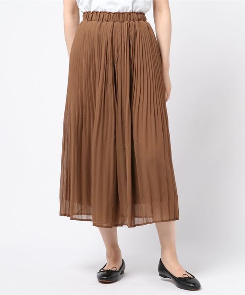 INTERPLANET(インタープラネット)の「ジョーゼットプリーツパンツ(その他パンツ・レディース・ネイビー/カーキ/イエロー/ブラック/レンガ/キャメル/ブラウン/マスタード・FREE)」の11枚目の写真