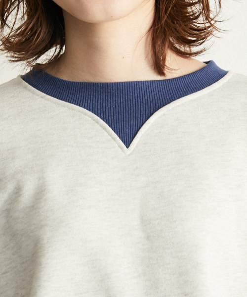 PairPair（ペアペア）の「配色裏毛フレアスリーブプルオーバー（Tシャツ/カットソー・レディース・ライトグレー/ベージュ・FREE）」の16枚目の写真