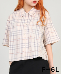 PUNYUS | ショート丈チェックシャツ(シャツ/ブラウス)