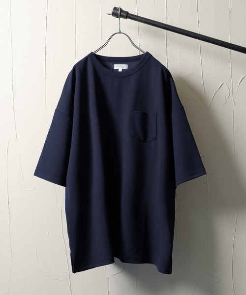 NILWAY（ニルウェイ）の「ジョーゼット クルーネックビッグTシャツ【イージーケア】（Tシャツ/カットソー・メンズ・ベージュ/ブラック/ホワイト/ネイビー/ブラウン/グレー/ライトベージュ/グリーン/ブルーグレー/グレイッシュベージュ・MEDIUM/LARGE）」の10枚目の写真