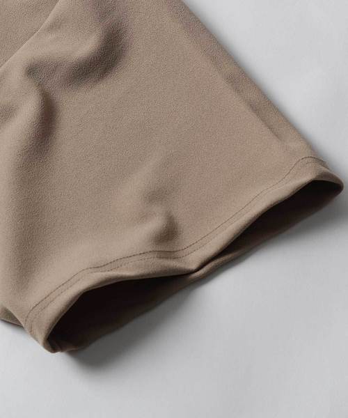 NILWAY（ニルウェイ）の「ジョーゼット クルーネックビッグTシャツ【イージーケア】（Tシャツ/カットソー・メンズ・ベージュ/ブラック/ホワイト/ネイビー/ブラウン/グレー/ライトベージュ/グリーン/ブルーグレー/グレイッシュベージュ・MEDIUM/LARGE）」の14枚目の写真