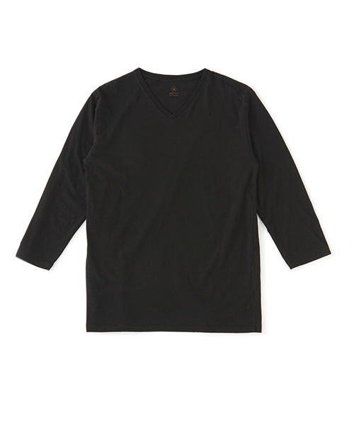 Sandinista(サンディニスタ)の「Cadet V/N 3-Q-S Tee / Vネック七分袖丈Tシャツ(Tシャツ/カットソー・メンズ・ホワイト/ネイビー/ブラック/グレー/ヘザーグレー/チャコールグレー・LARGE/MEDIUM/SMALL/X-LARGE/X-SMALL)」の11枚目の写真