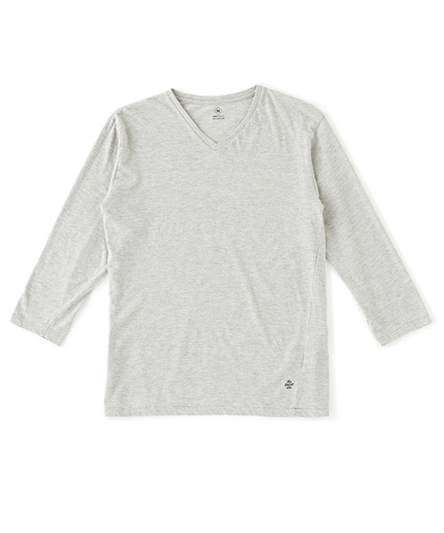 Sandinista(サンディニスタ)の「Cadet V/N 3-Q-S Tee / Vネック七分袖丈Tシャツ(Tシャツ/カットソー・メンズ・ホワイト/ネイビー/ブラック/グレー/ヘザーグレー/チャコールグレー・LARGE/MEDIUM/SMALL/X-LARGE/X-SMALL)」の12枚目の写真