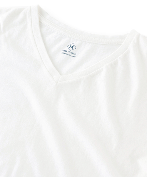 Sandinista(サンディニスタ)の「Cadet V/N 3-Q-S Tee / Vネック七分袖丈Tシャツ(Tシャツ/カットソー・メンズ・ホワイト/ネイビー/ブラック/グレー/ヘザーグレー/チャコールグレー・LARGE/MEDIUM/SMALL/X-LARGE/X-SMALL)」の9枚目の写真