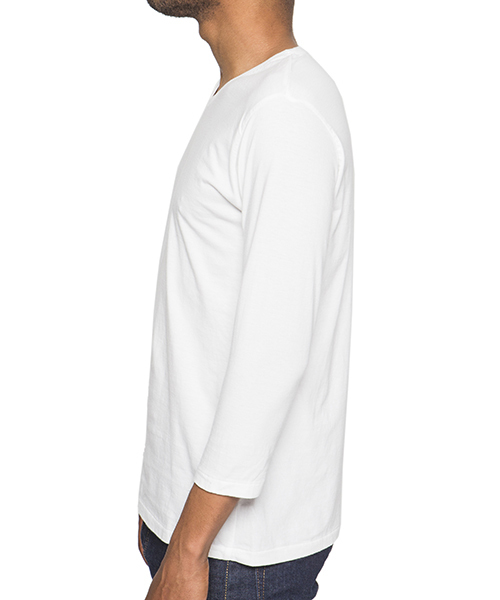 Sandinista(サンディニスタ)の「Cadet V/N 3-Q-S Tee / Vネック七分袖丈Tシャツ(Tシャツ/カットソー・メンズ・ホワイト/ネイビー/ブラック/グレー/ヘザーグレー/チャコールグレー・LARGE/MEDIUM/SMALL/X-LARGE/X-SMALL)」の14枚目の写真