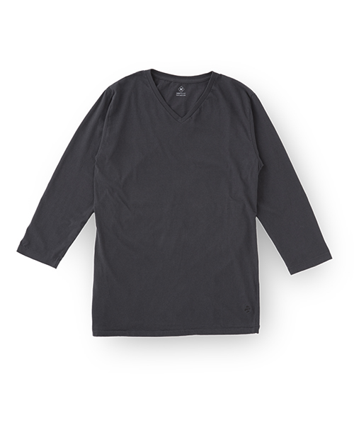 Sandinista(サンディニスタ)の「Cadet V/N 3-Q-S Tee / Vネック七分袖丈Tシャツ(Tシャツ/カットソー・メンズ・ホワイト/ネイビー/ブラック/グレー/ヘザーグレー/チャコールグレー・LARGE/MEDIUM/SMALL/X-LARGE/X-SMALL)」の16枚目の写真