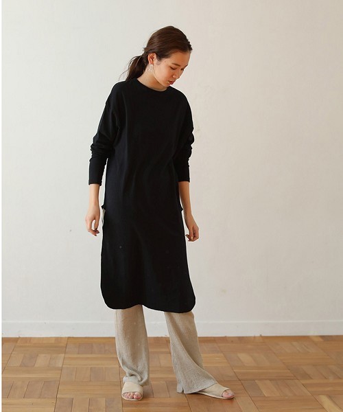 TODAYFUL(トゥデイフル)の「ダブルフェイスロングTシャツ(Tシャツ/カットソー・レディース・ホワイト/ブラック・FREE)」の9枚目の写真