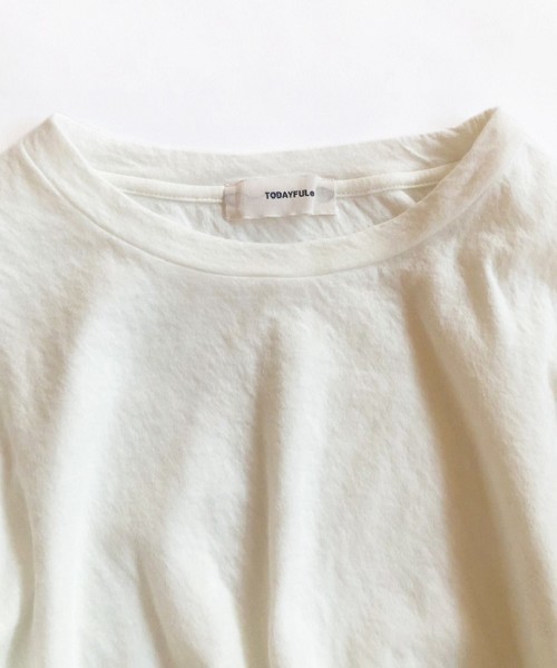 TODAYFUL(トゥデイフル)の「ダブルフェイスロングTシャツ(Tシャツ/カットソー・レディース・ホワイト/ブラック・FREE)」の5枚目の写真