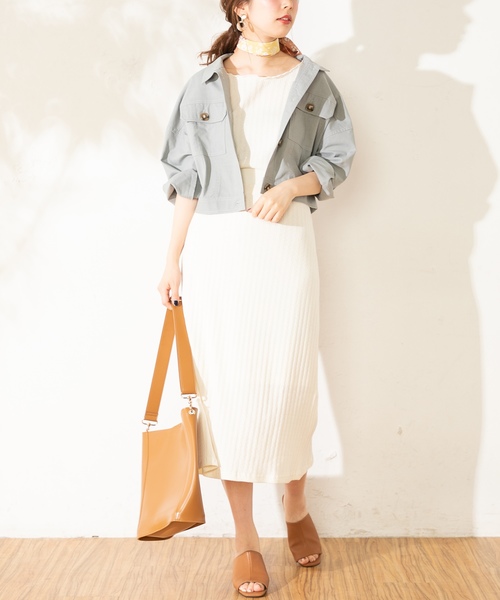 natural couture（ナチュラルクチュール）の「レトロジャガードゆるタイトスカート（スカート・レディース・アイボリー/オレンジ/ベージュ/ブラック・FREE）」の7枚目の写真