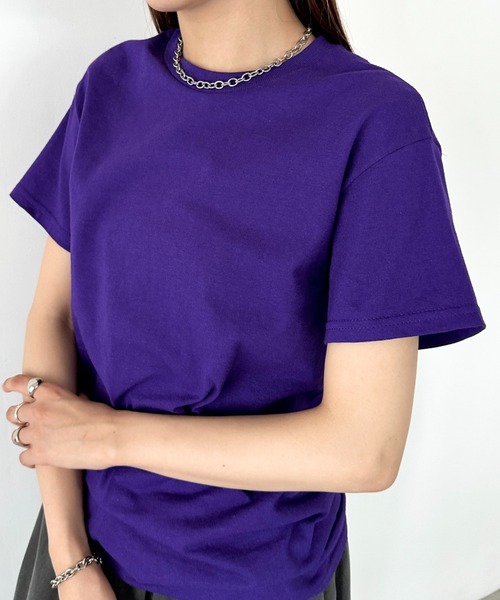 GILDAN（ギルダン）の「【GILDAN】ギルダン/ 色・サイズ展開豊富 半袖無地 クルーネック Tシャツ ウルトラコットン100% 6.0oz ベーシック無地カットソー ビッグサイズ 5部袖 1/2スリーブ（Tシャツ/カットソー・レディース・ホワイト/ネイビー/ブラック/マルーン/サンドベージュ/チョコ/タン/チャコール/オリーブ/ナチュラル/ラベンダー/グリーン系その他/サンドグレー/グリーン/ダークグリーン/アッシュグレー/ライトピンク/ミント/オレンジ/ブルー/ライム/イエロー/レッド/グレー/パープル/ライトブルー・M/XL/L/XXL/S）」の20枚目の写真