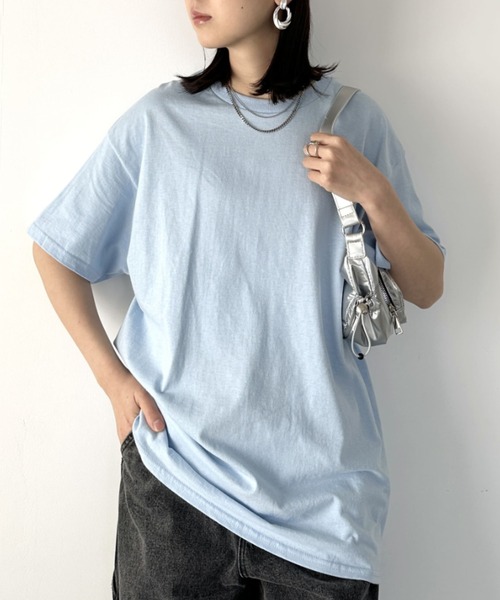 GILDAN（ギルダン）の「【GILDAN】ギルダン/ 色・サイズ展開豊富 半袖無地 クルーネック Tシャツ ウルトラコットン100% 6.0oz ベーシック無地カットソー ビッグサイズ 5部袖 1/2スリーブ（Tシャツ/カットソー・レディース・ホワイト/ネイビー/ブラック/マルーン/サンドベージュ/チョコ/タン/チャコール/オリーブ/ナチュラル/ラベンダー/グリーン系その他/サンドグレー/グリーン/ダークグリーン/アッシュグレー/ライトピンク/ミント/オレンジ/ブルー/ライム/イエロー/レッド/グレー/パープル/ライトブルー・M/XL/L/XXL/S）」の17枚目の写真