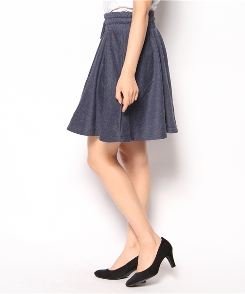 Kastane（カスタネ）の「【Kastane】ネップ裏毛ギャザースカート（スカート・レディース・グレー/オフホワイト/チャコールグレー・FREE）」の8枚目の写真