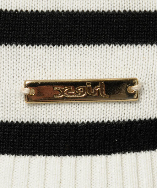 X-girl(エックスガール)の「BASIC KNIT TOP(ニット/セーター・レディース・ホワイト/ブラック/アッシュグレー/ネイビー・1/2)」の8枚目の写真