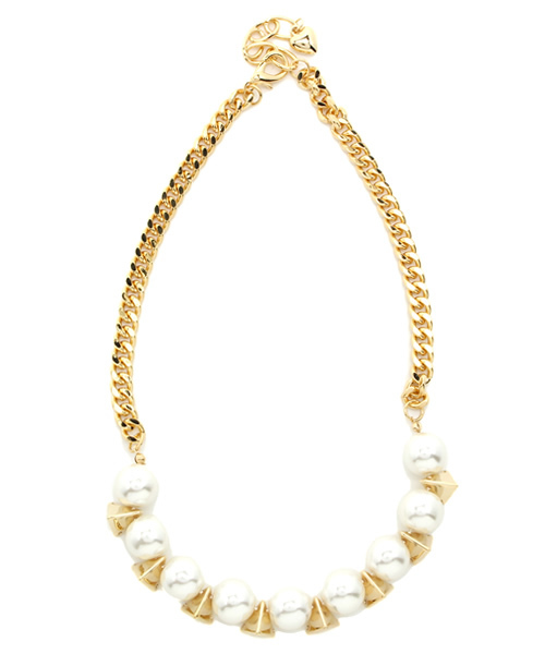 WEGO（ウィゴー）の「WEGO/三角パールネックレス（ネックレス・レディース・ゴールド・FREE）」の5枚目の写真