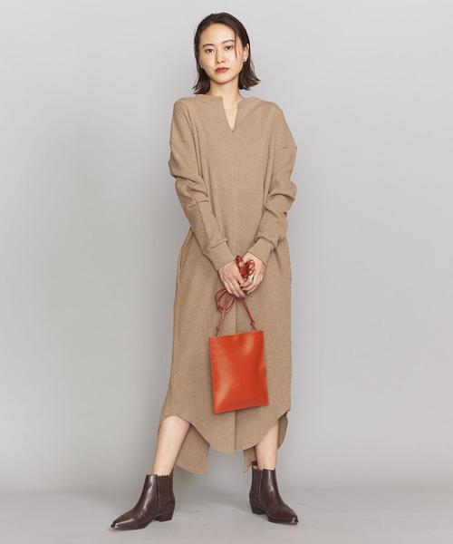 BRISEMY（ブライズミー）の「＜BRISEMY＞ワッフルワンピースо（ワンピース・レディース・オフホワイト/モカ・38）」の14枚目の写真
