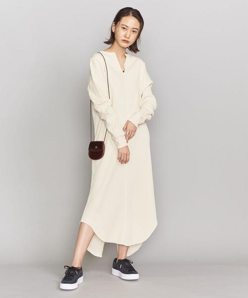 BRISEMY（ブライズミー）の「＜BRISEMY＞ワッフルワンピースо（ワンピース・レディース・オフホワイト/モカ・38）」の4枚目の写真