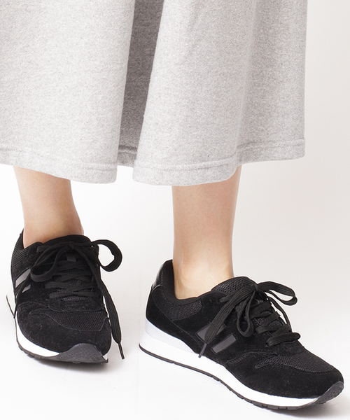 WEGO(ウィゴー)の「WEGO/メッシュスニーカー(スニーカー・レディース・ホワイト/ブラック/ピンク・23.5/24.5)」の2枚目の写真