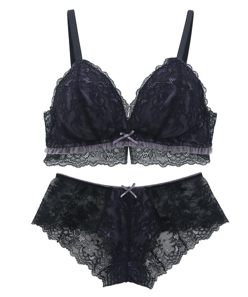 セール Blooming Flora ブルーミングフローラ のファッション フェミニンlaceの抜け感 ブラレット ショーツセット ブラ ショーツ Blooming ノンワイヤー