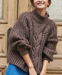 KOBE LETTUCE | 手編み風ローゲージハイネックニット(ニット/セーター)