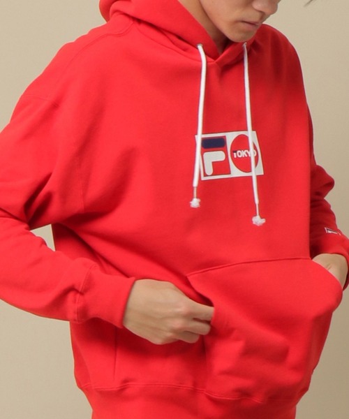 FILA（フィラ）の「FILA ヘリテージ TOKYOパーカー（パーカー・メンズ・ホワイト/ブラック/ネイビー/レッド・M/L/XL）」の4枚目の写真